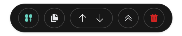 A view of the component toolbar.